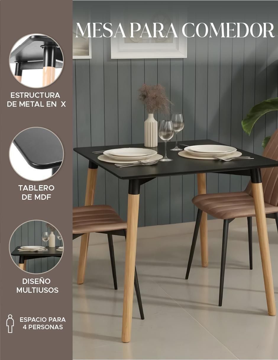 Mesa de comedor armable Eames 4