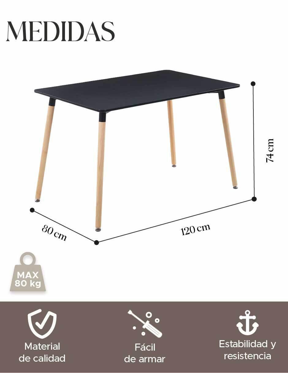 Mesa de comedor armable Eames Nórdica 7