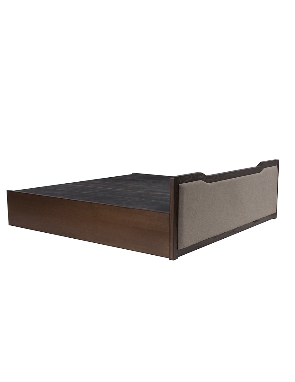 Base para cama Abbey de madera y tela