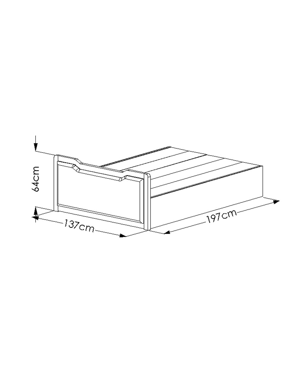 Base para cama Abbey de madera y tela 6