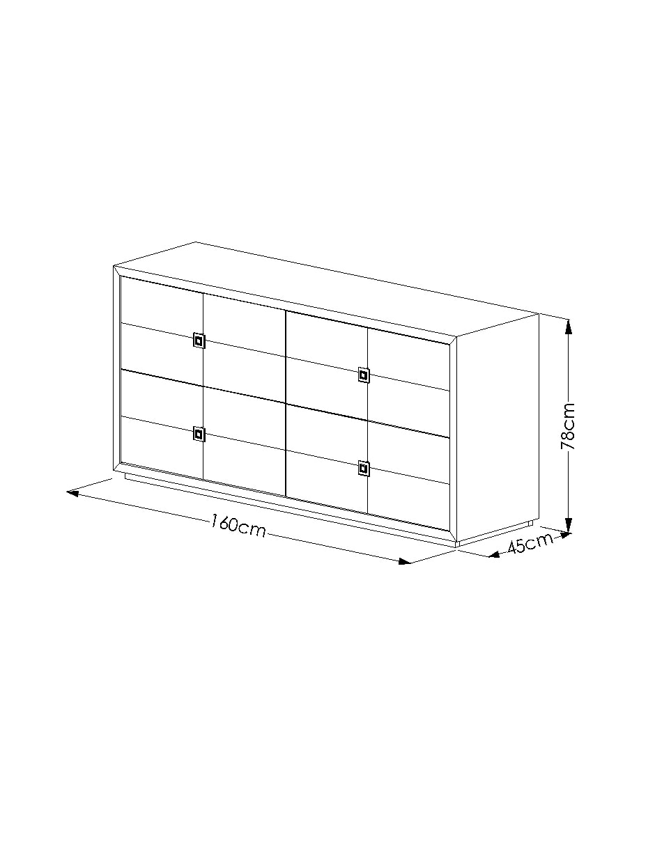 Cómoda Abbey de madera mango 7