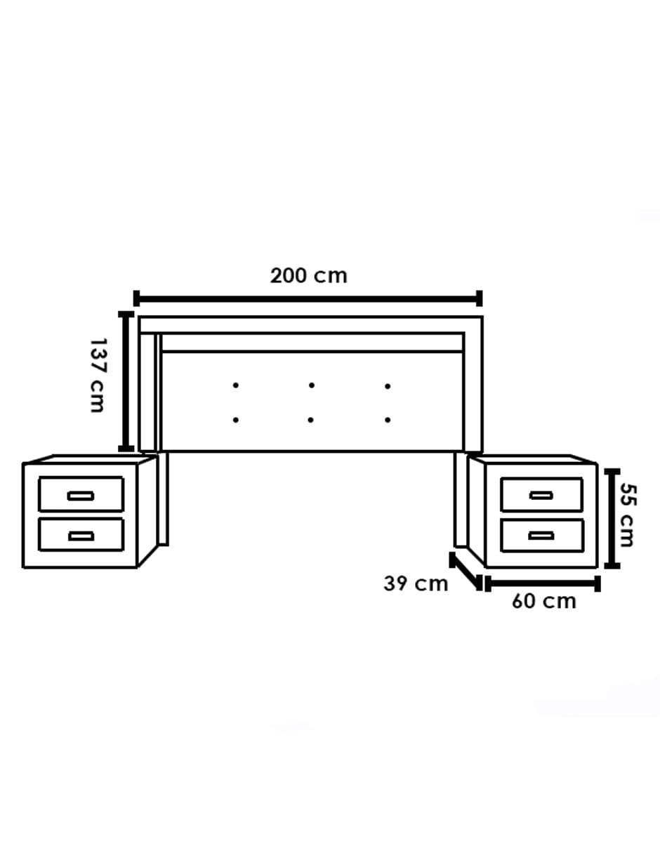 Set recámara Aurora de MDF 10
