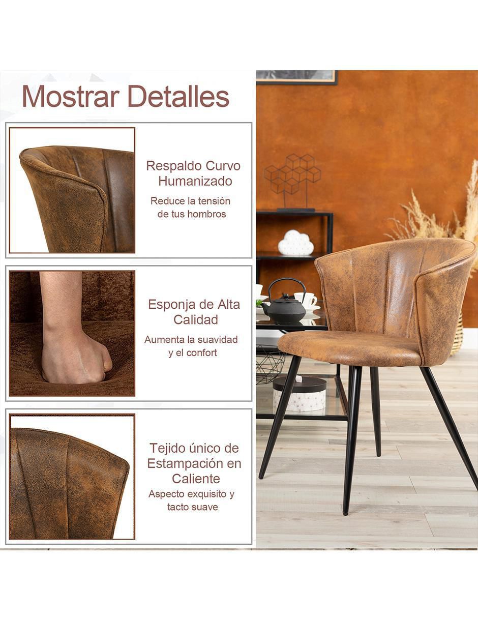 Juego de sillas 2 piezas Doncic dining suede adulto 6