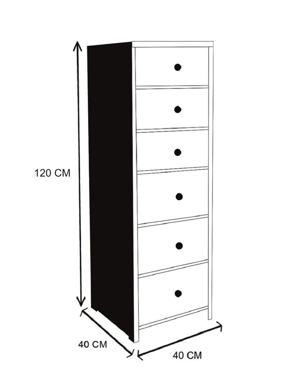 Cajonera Barby Silver de MDF 6