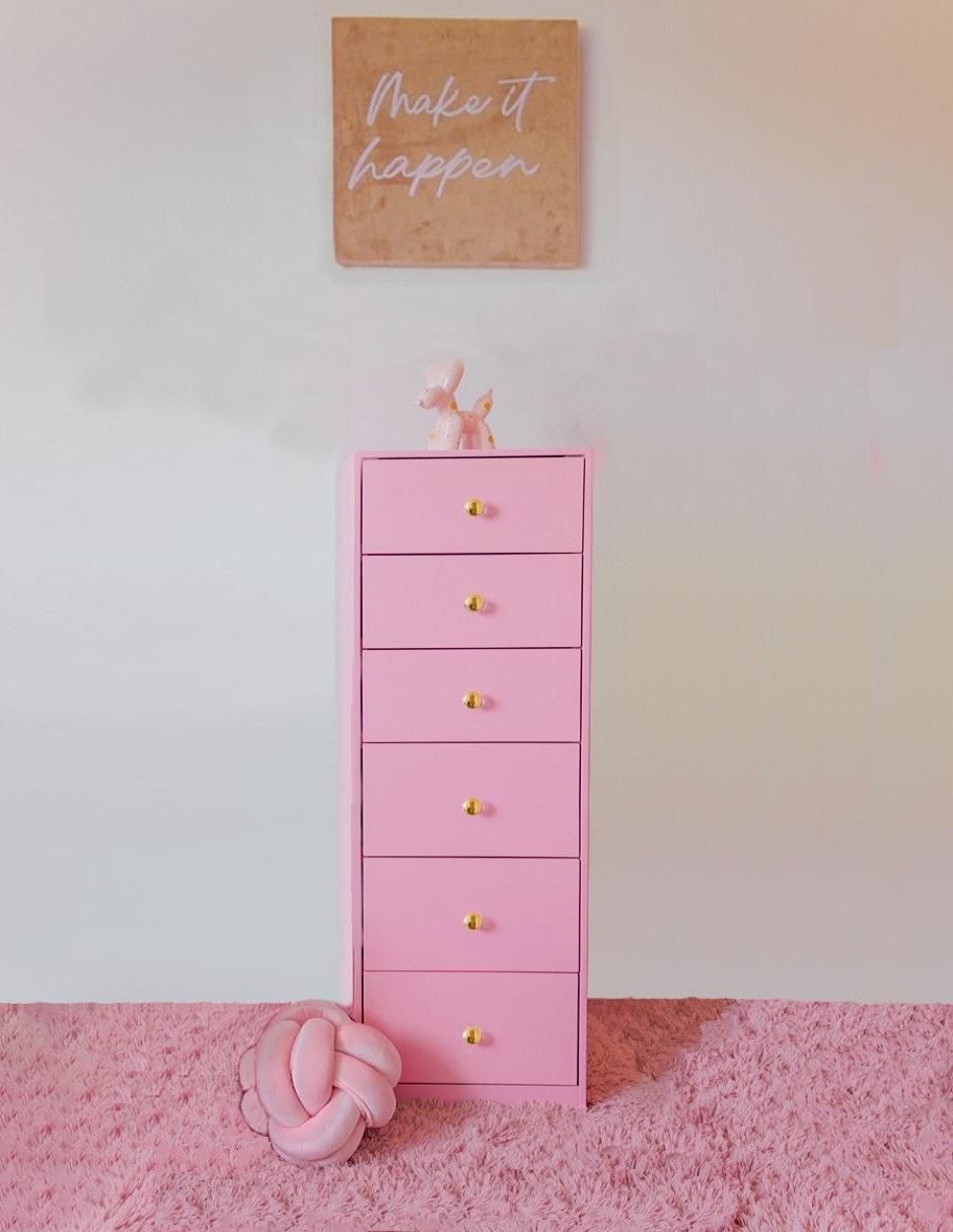 Cajonera Barby Pink Gold de MDF 2