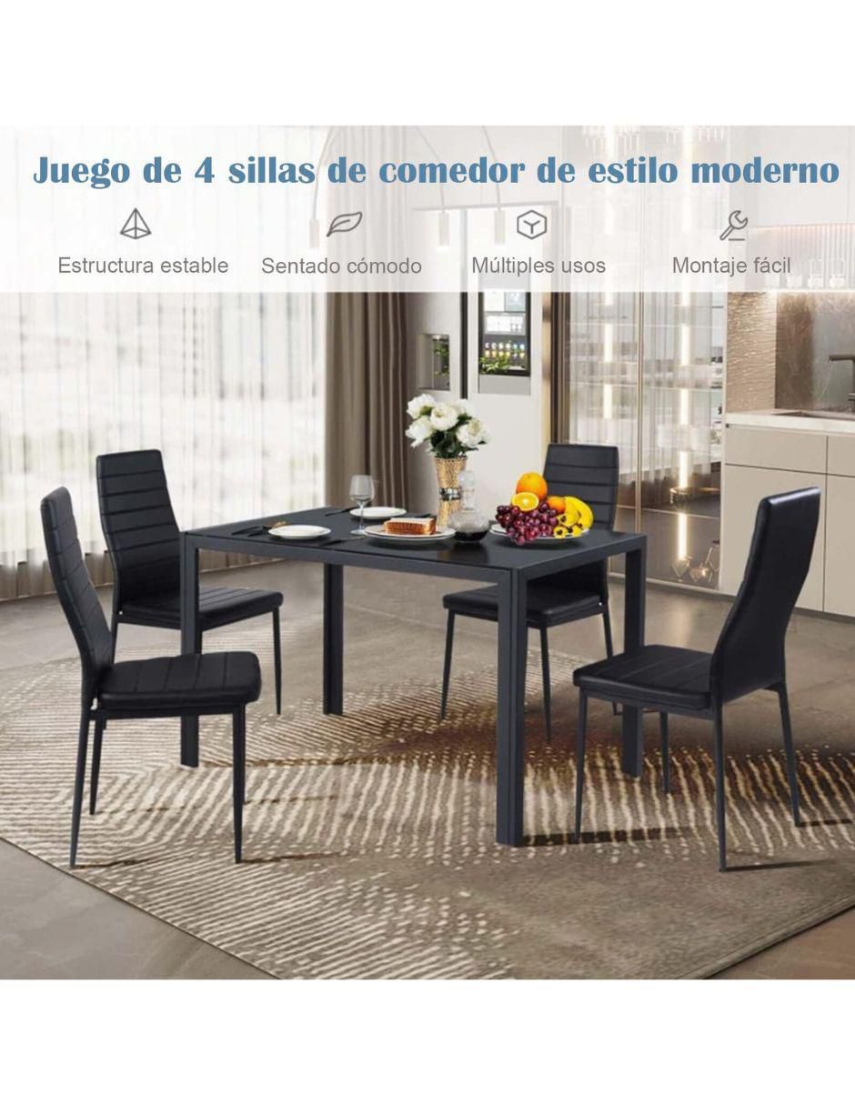 Juego de sillas 4 piezas de acero 6