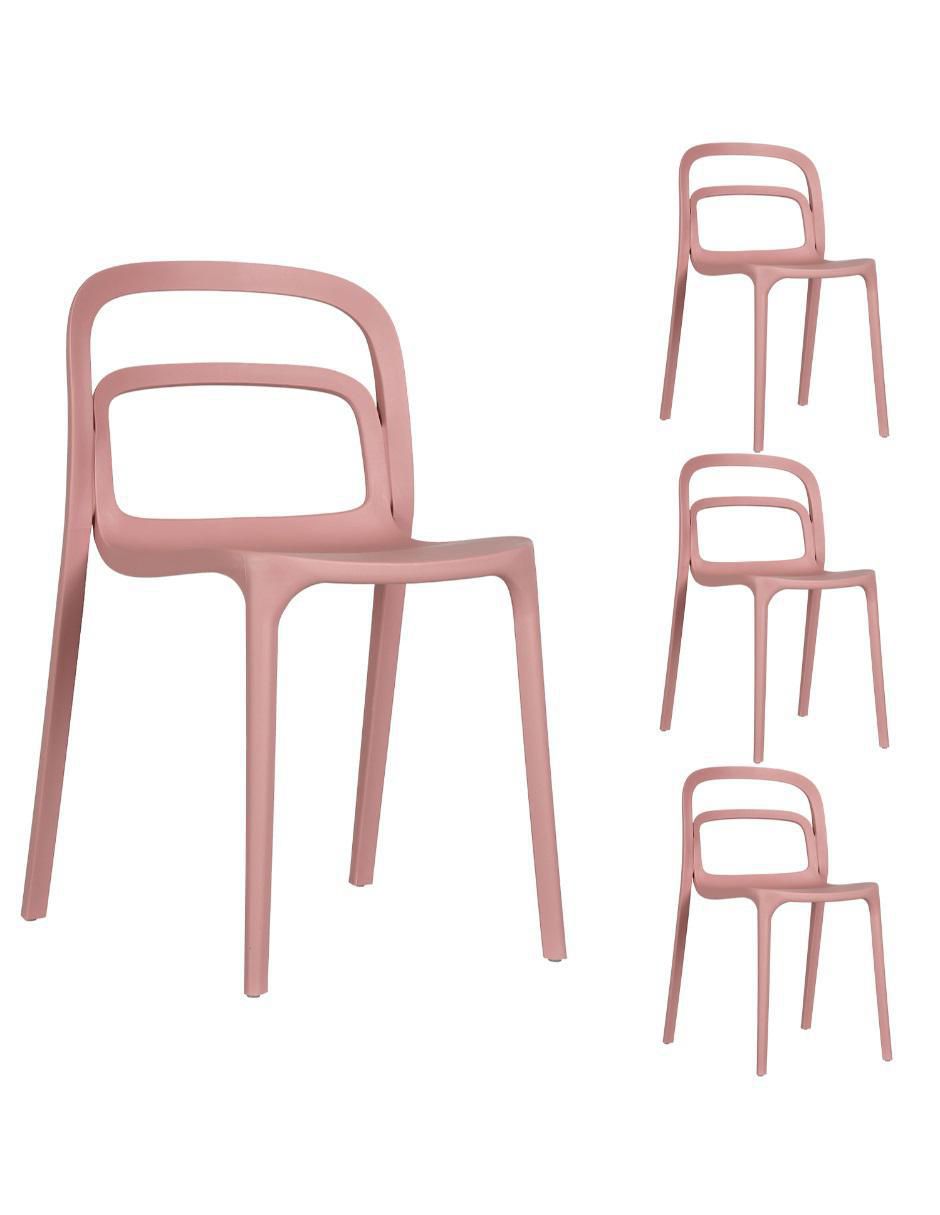 Juego de sillas 4 piezas Asti de plástico