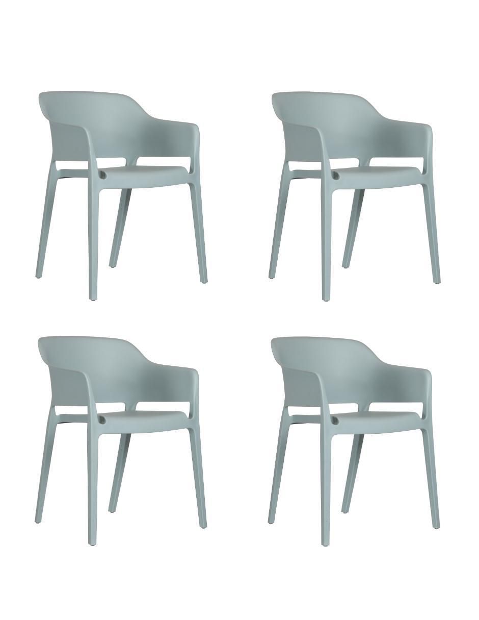 Juego de sillas 4 piezas Capri de plástico