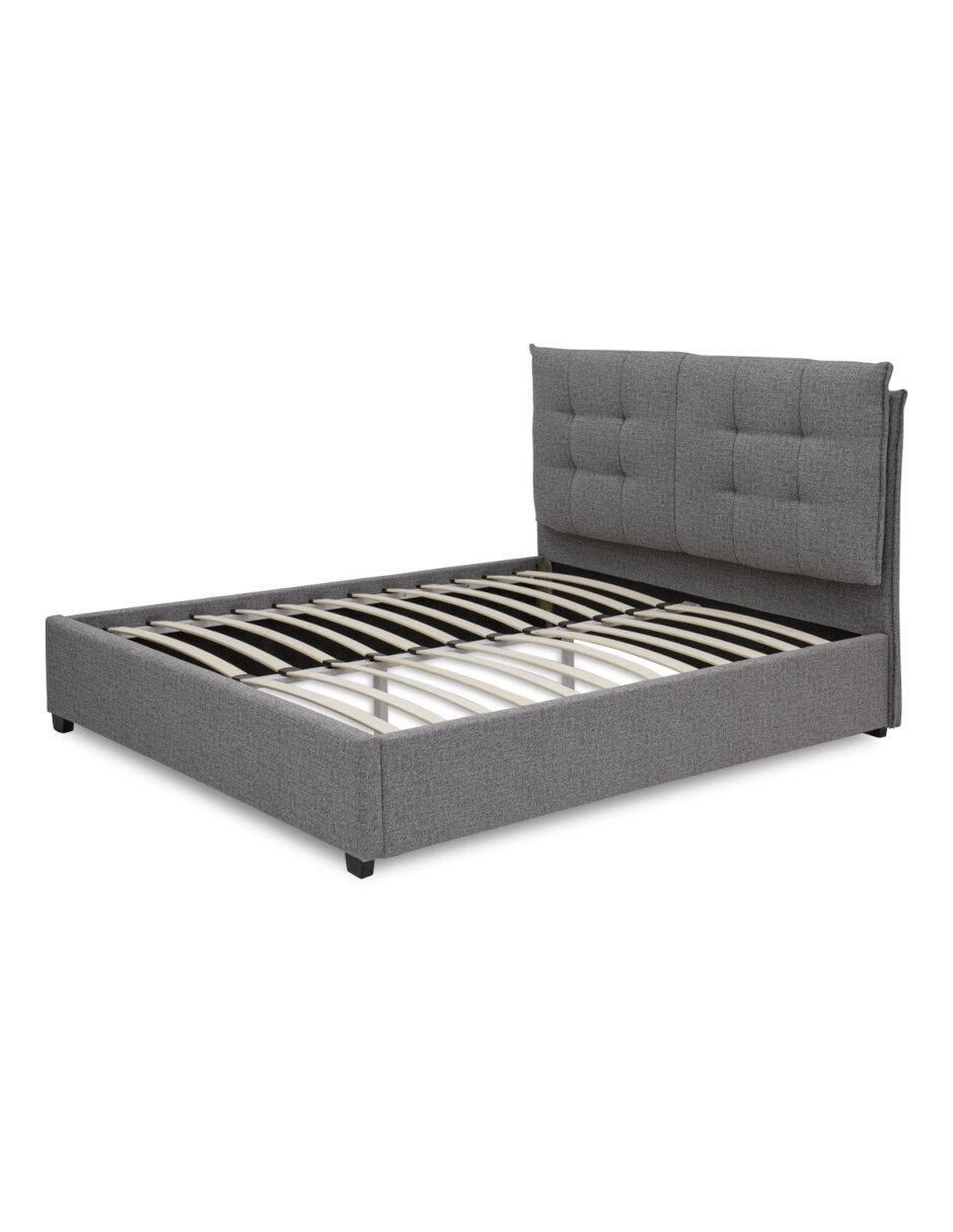 Cama de madera nogal queen size 2