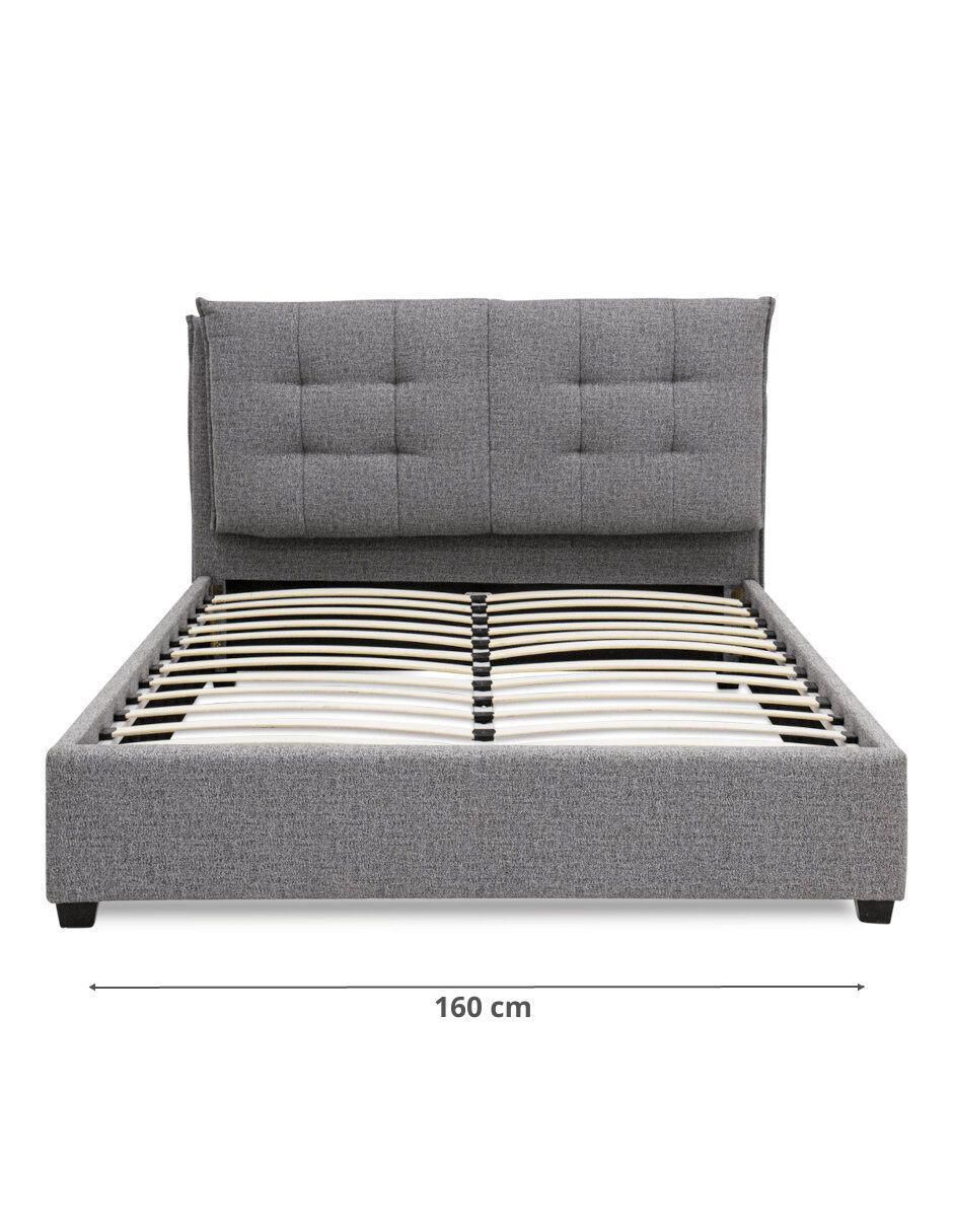 Cama de madera nogal queen size 7