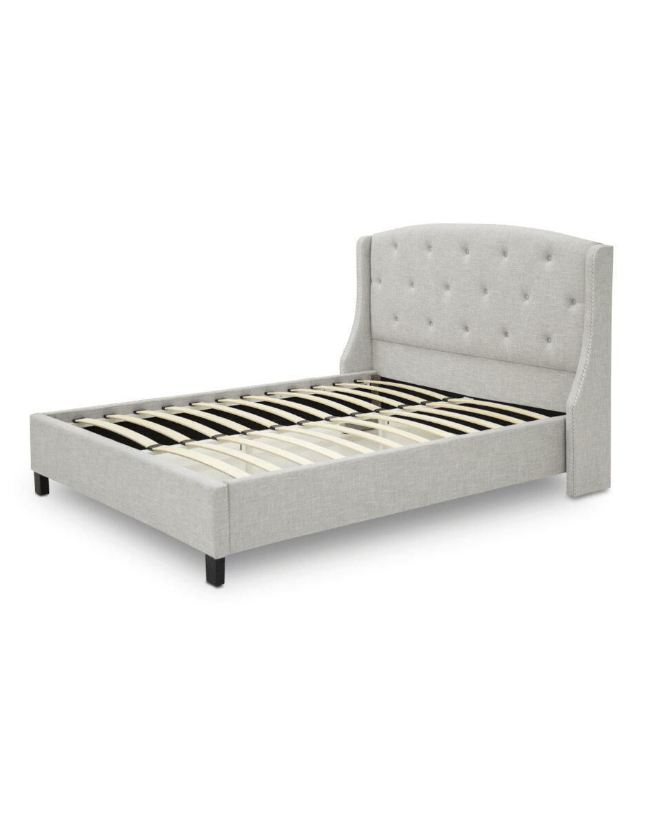 Cama LAN de madera queen size 2