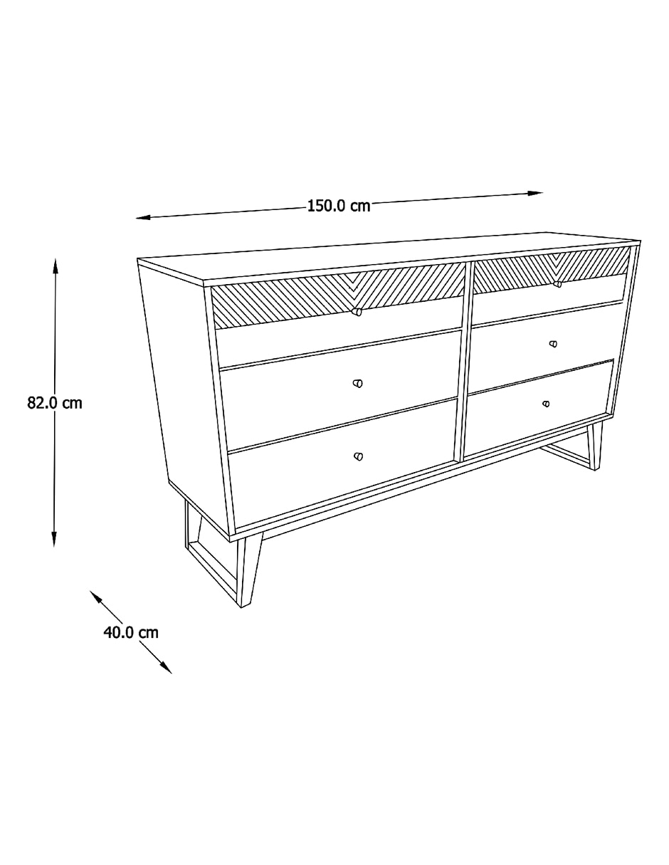 Cómoda Barbieri de MDF y madera 5