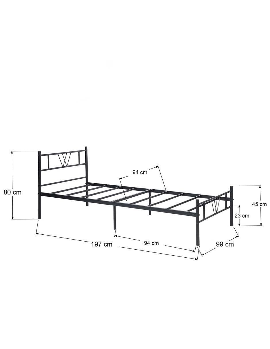 Cama de acero individual 7
