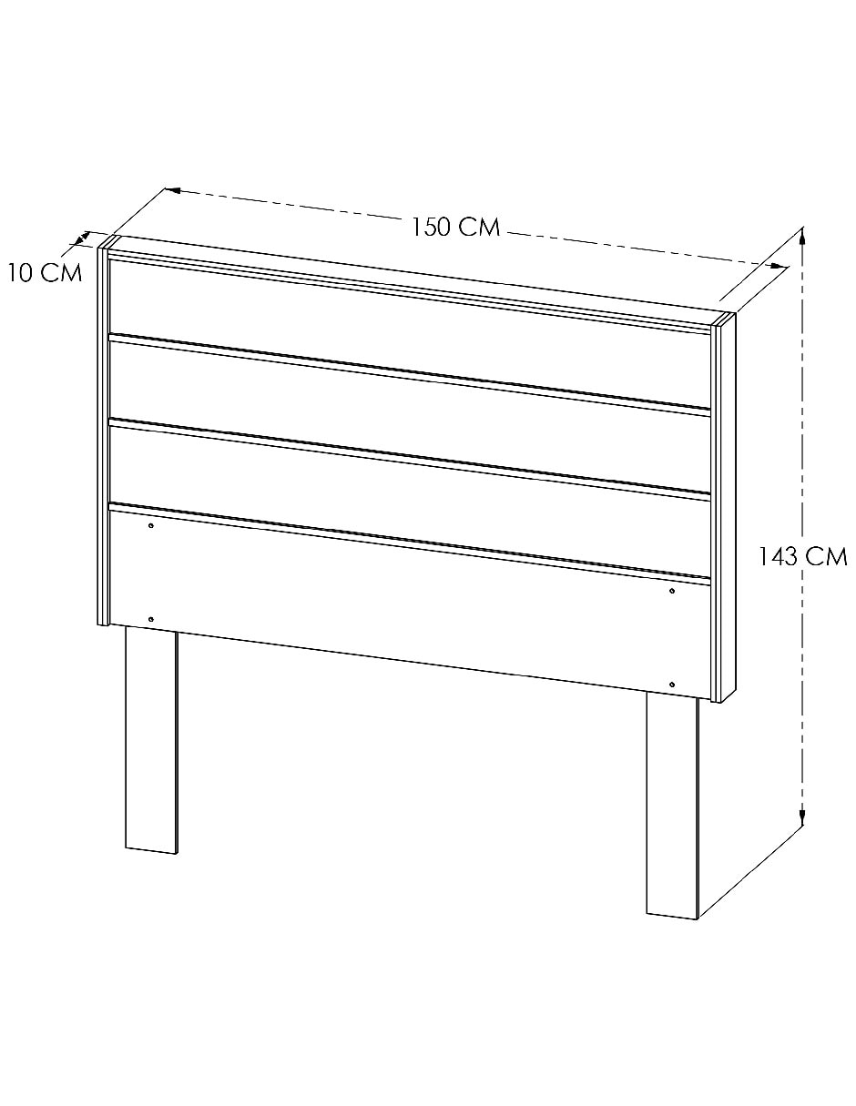 Cabecera Heston de madera nogal 10