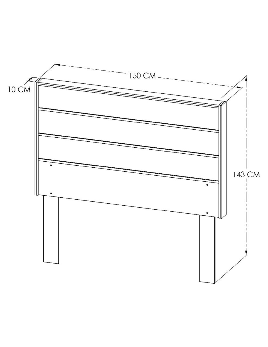 Cabecera Heston de madera nogal 11