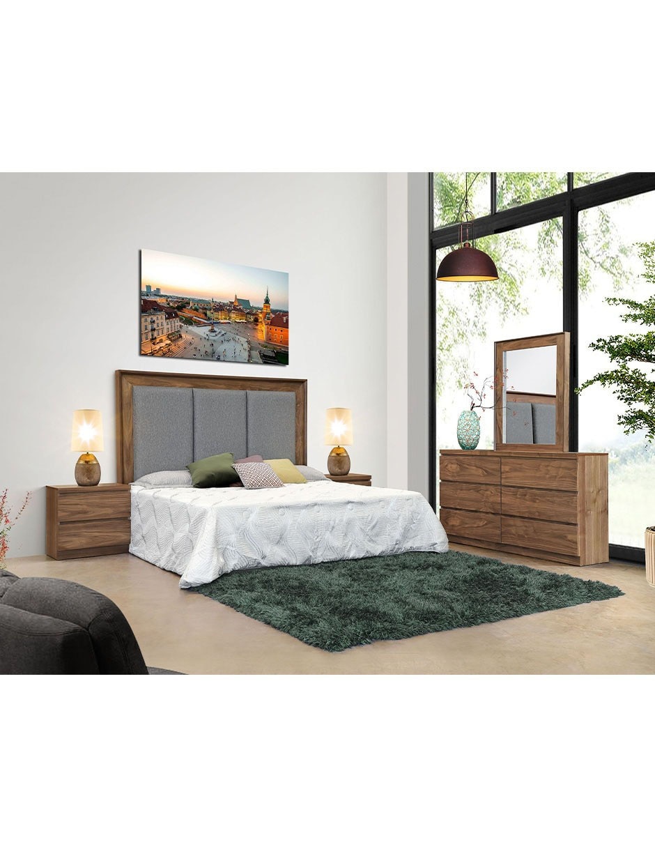 CABECERA DURHAM MADERA N, MAT-QS, GRIS