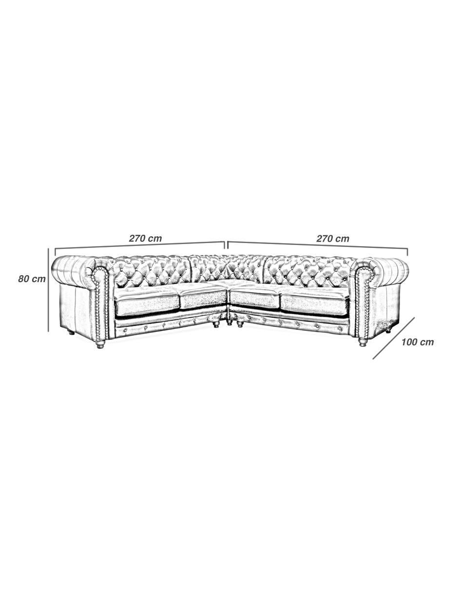 Sala modular Chesterfield de piel 5