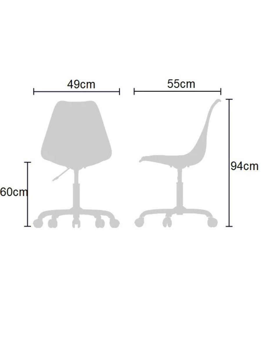 Silla de escritorio 1 pieza 55 Oslo de plástico 7
