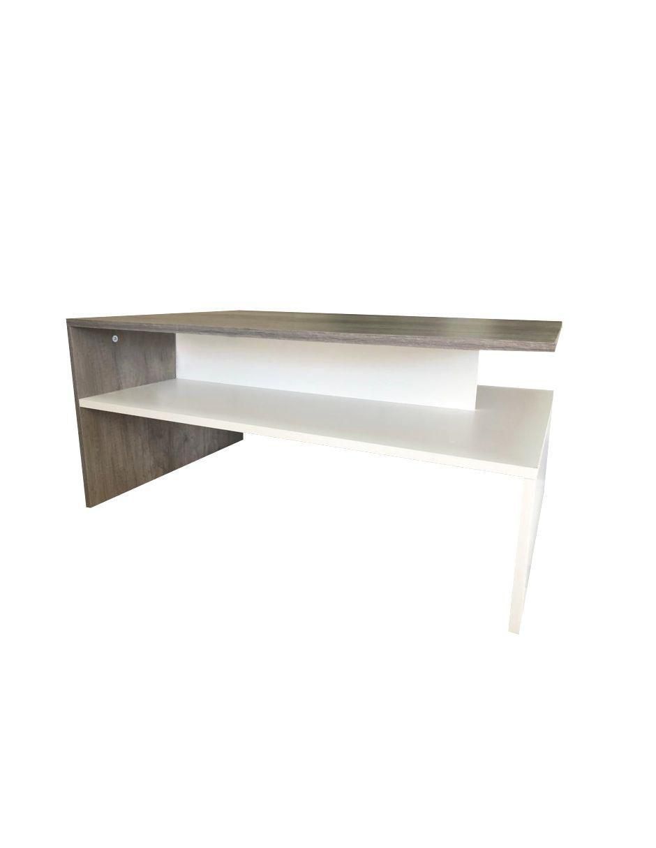 Mesa de acento decomobil mesa de centro doble repisa minimalista de melamina