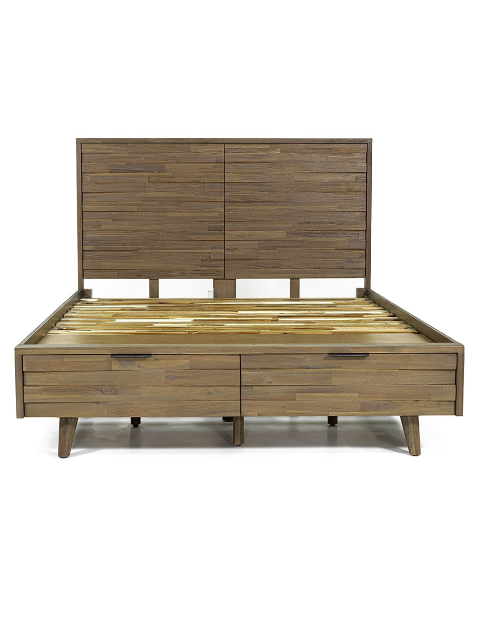 Cama Asher de madera acacia