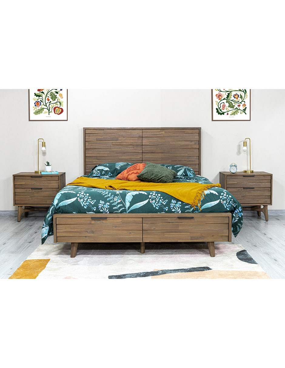 Cama Asher de madera acacia 2