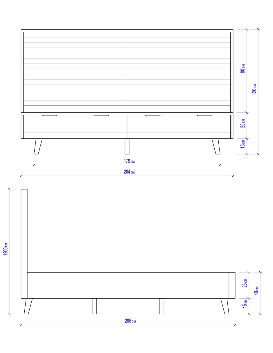 Cama Asher de madera acacia 5