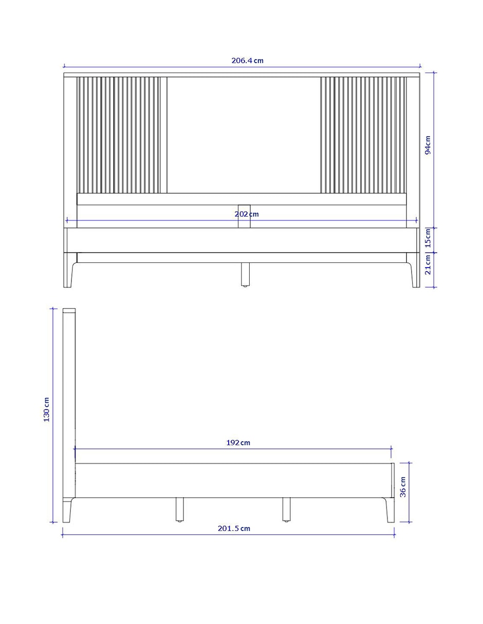 Cama Acacia de madera acacia 8