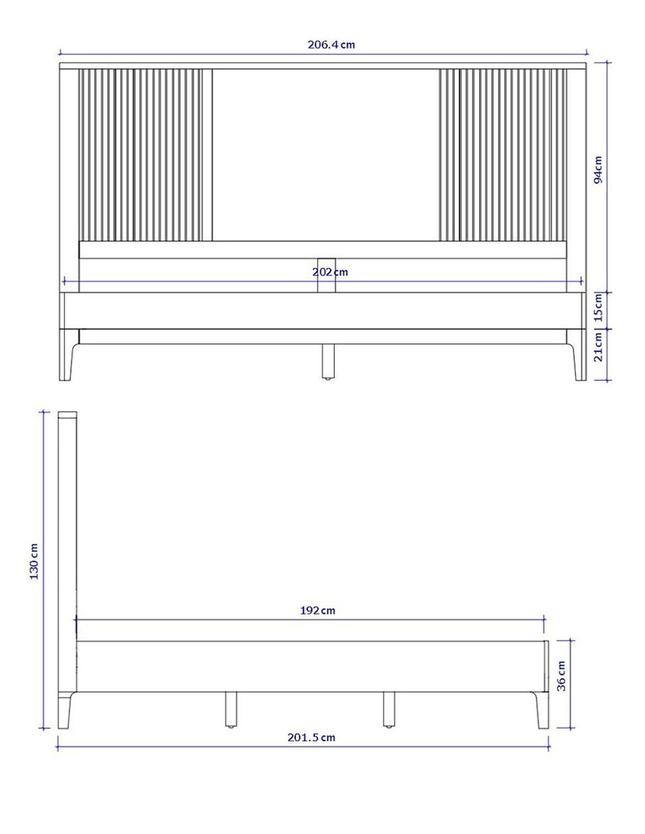 Cama Acacia de madera acacia 9