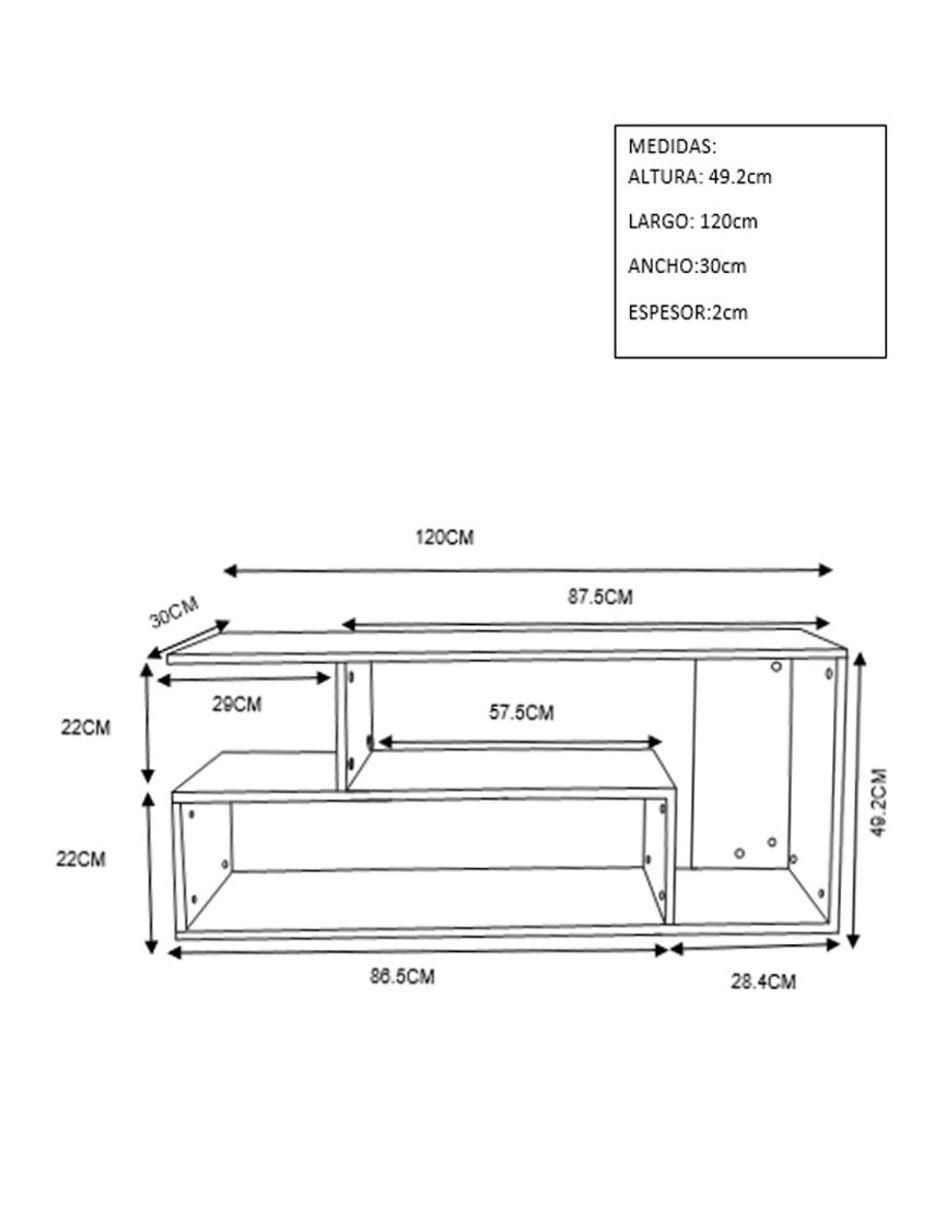 Mesa decomobil repisa para tv de mdf