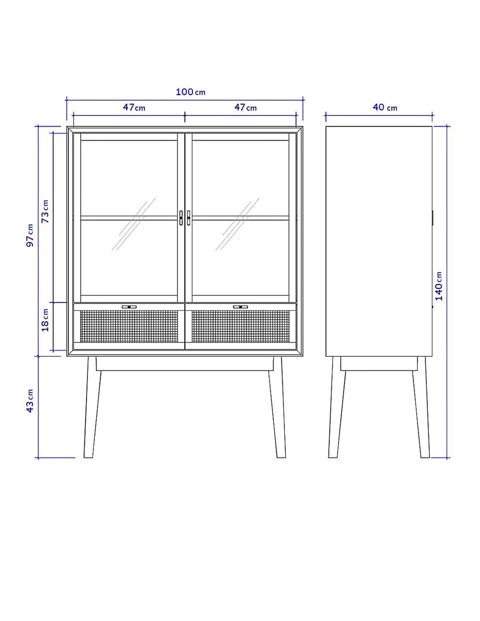 Vitrina Andes de madera acacia 3