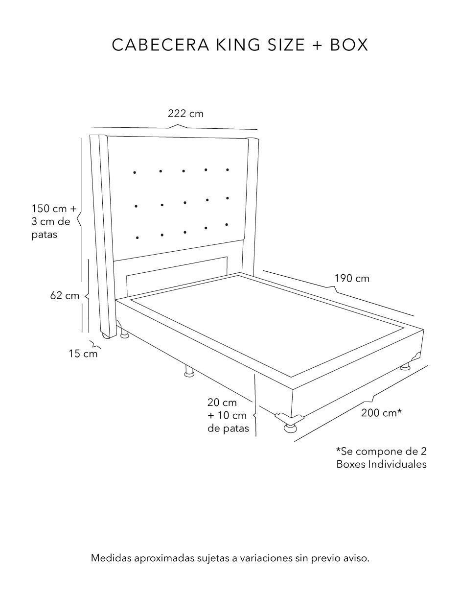 Set recamara cabecera + box Dicasa de madera pino