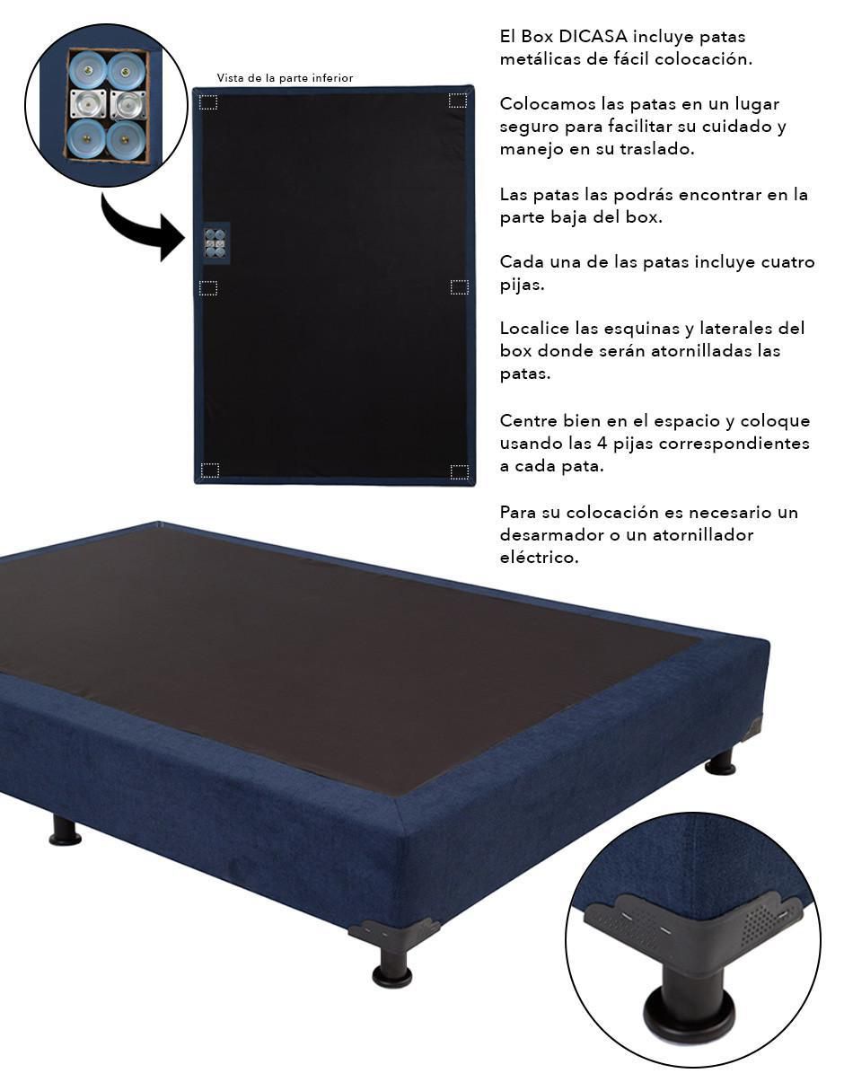 Set recamara cabecera + box Dicasa de madera pino