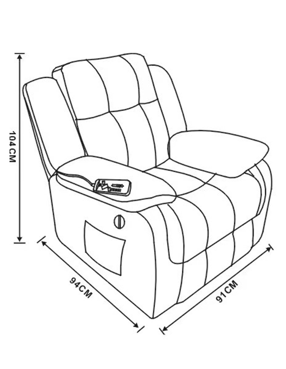 Reclinable Delfos de piel y vinil 7