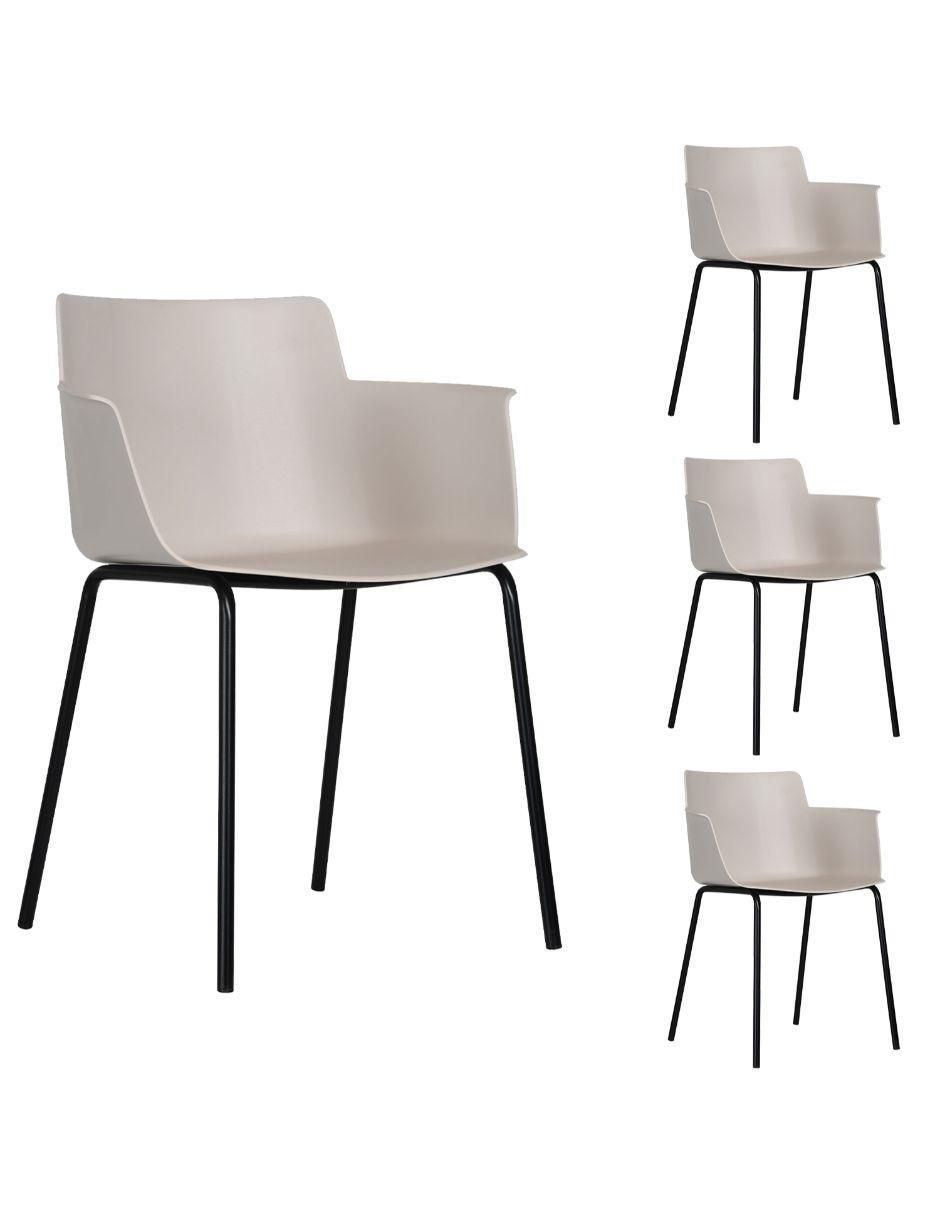 Set de 4 juego de sillas mundo in potenza muebles de plástico