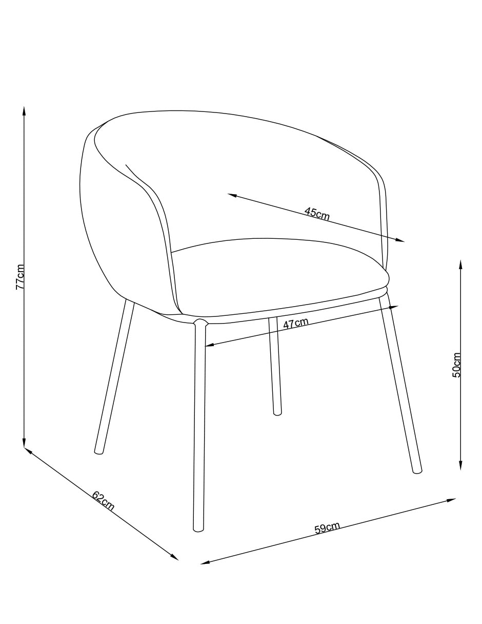 Silla Cleo de tela 10