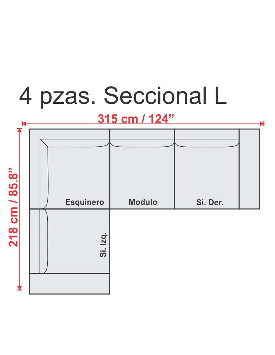 Sofá módulo central Zhou de piel 6