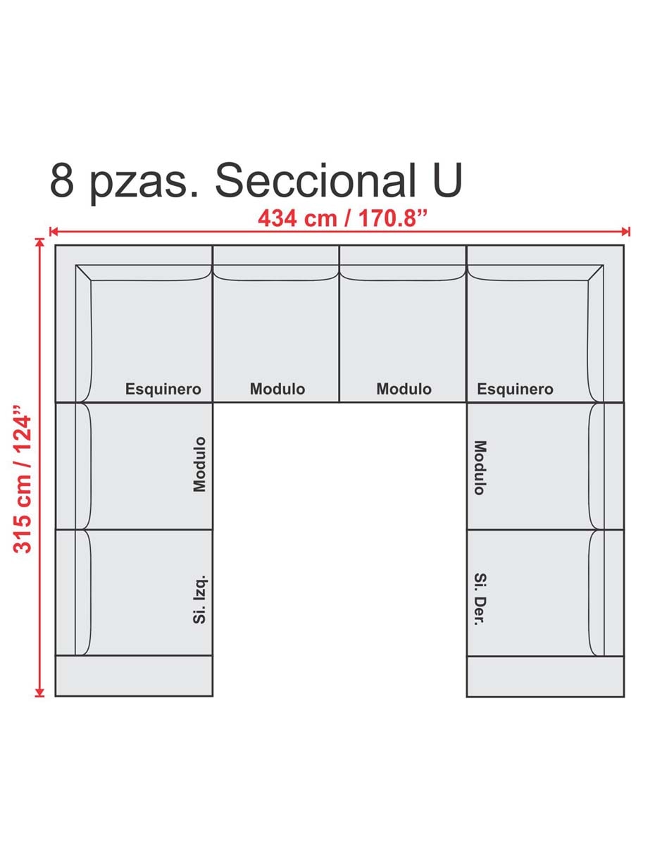 Sofá módulo central Zhou de piel 5