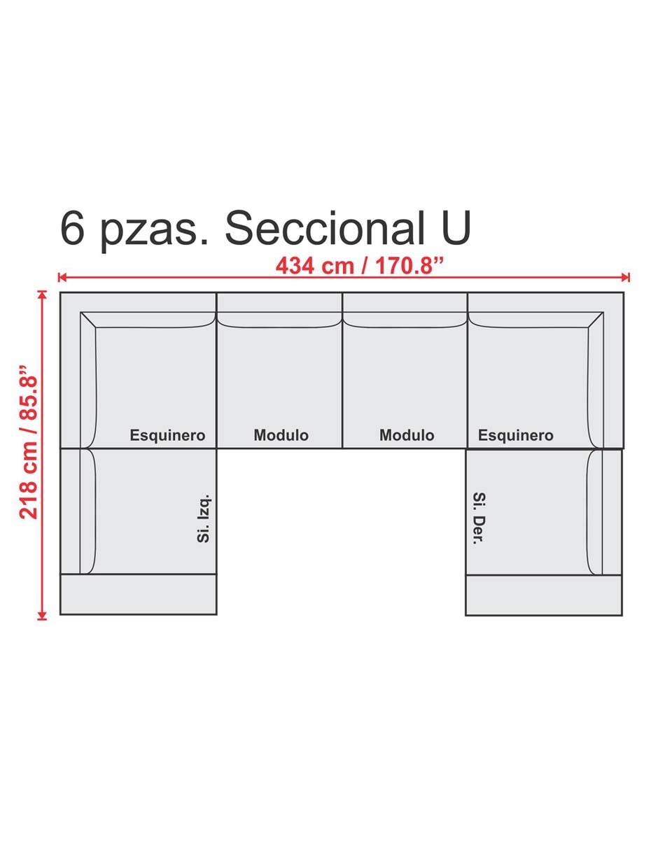 Sofá módulo central Zhou de piel 4
