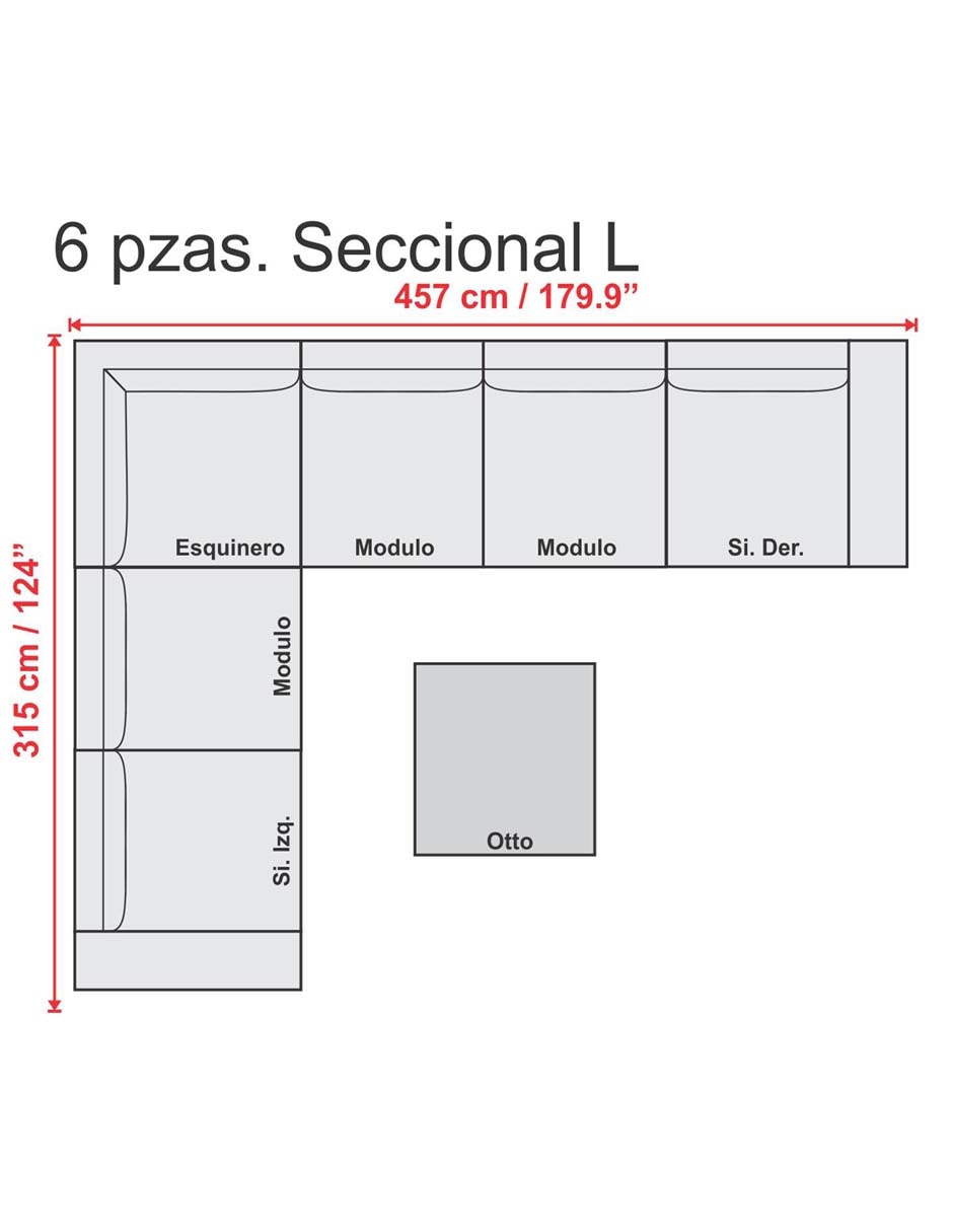 Sofá módulo central Zhou de piel 3