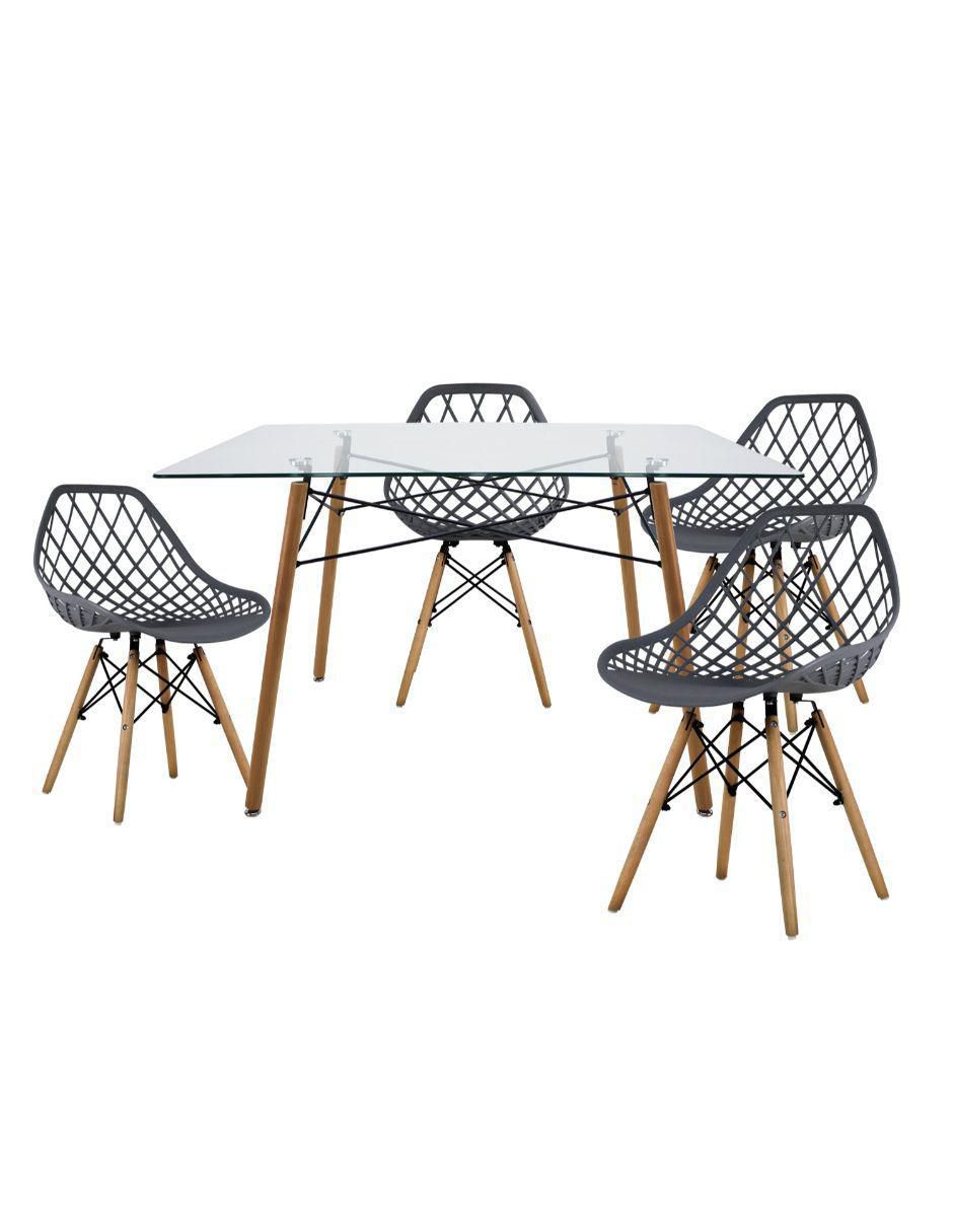 Comedor Vento para 4 personas de cristal Comedor Vento para 4 personas de cristal