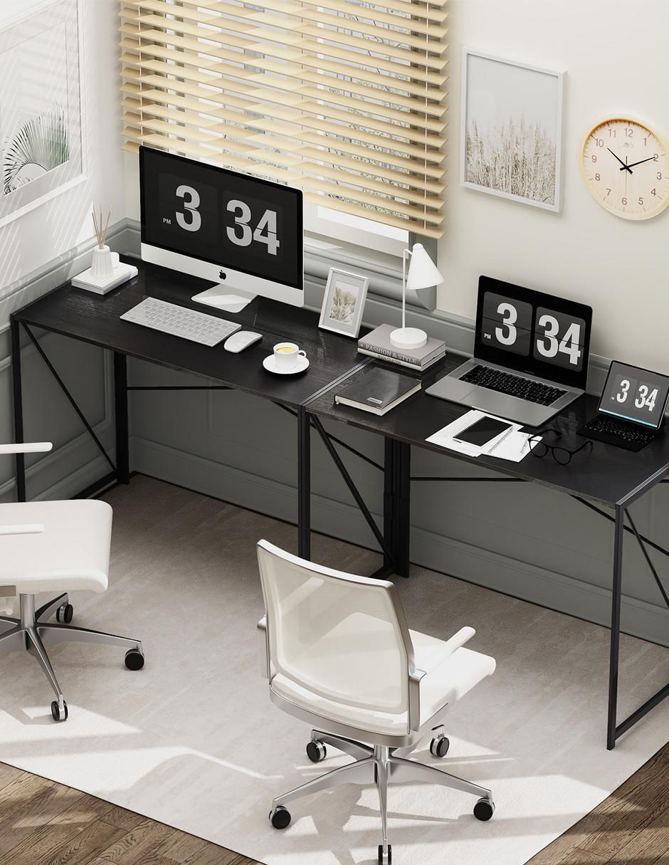 Escritorio Harper Black Wood de MDF 2