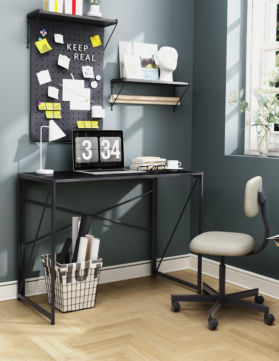 Escritorio Harper Black Wood de MDF 3