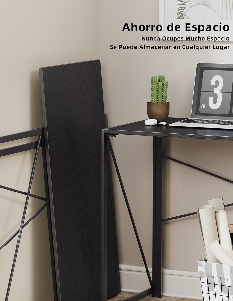 Escritorio Harper Black Wood de MDF 5