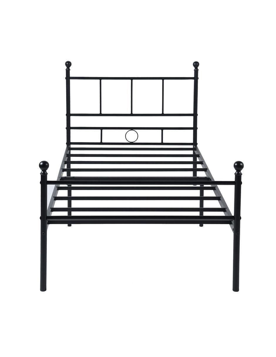 Cama Lovisa Twin Black de metal individual