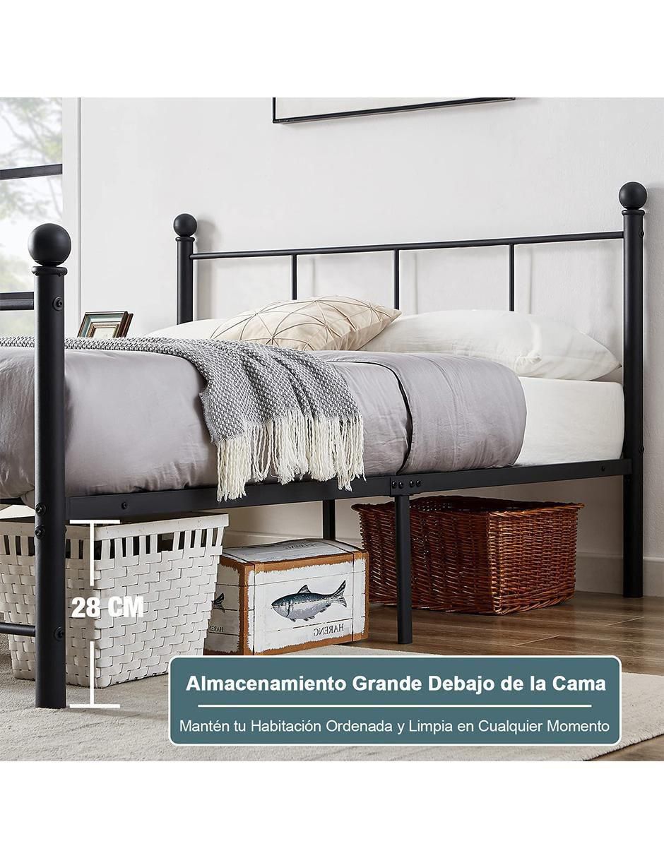 Cama Lovisa Twin Black de metal individual 5