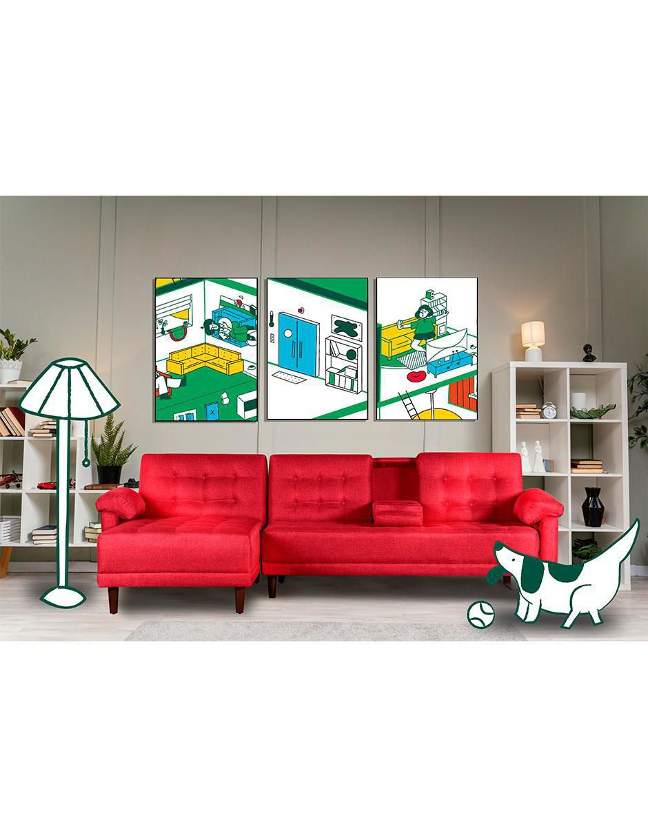 Sala modular Mosley de lino 5