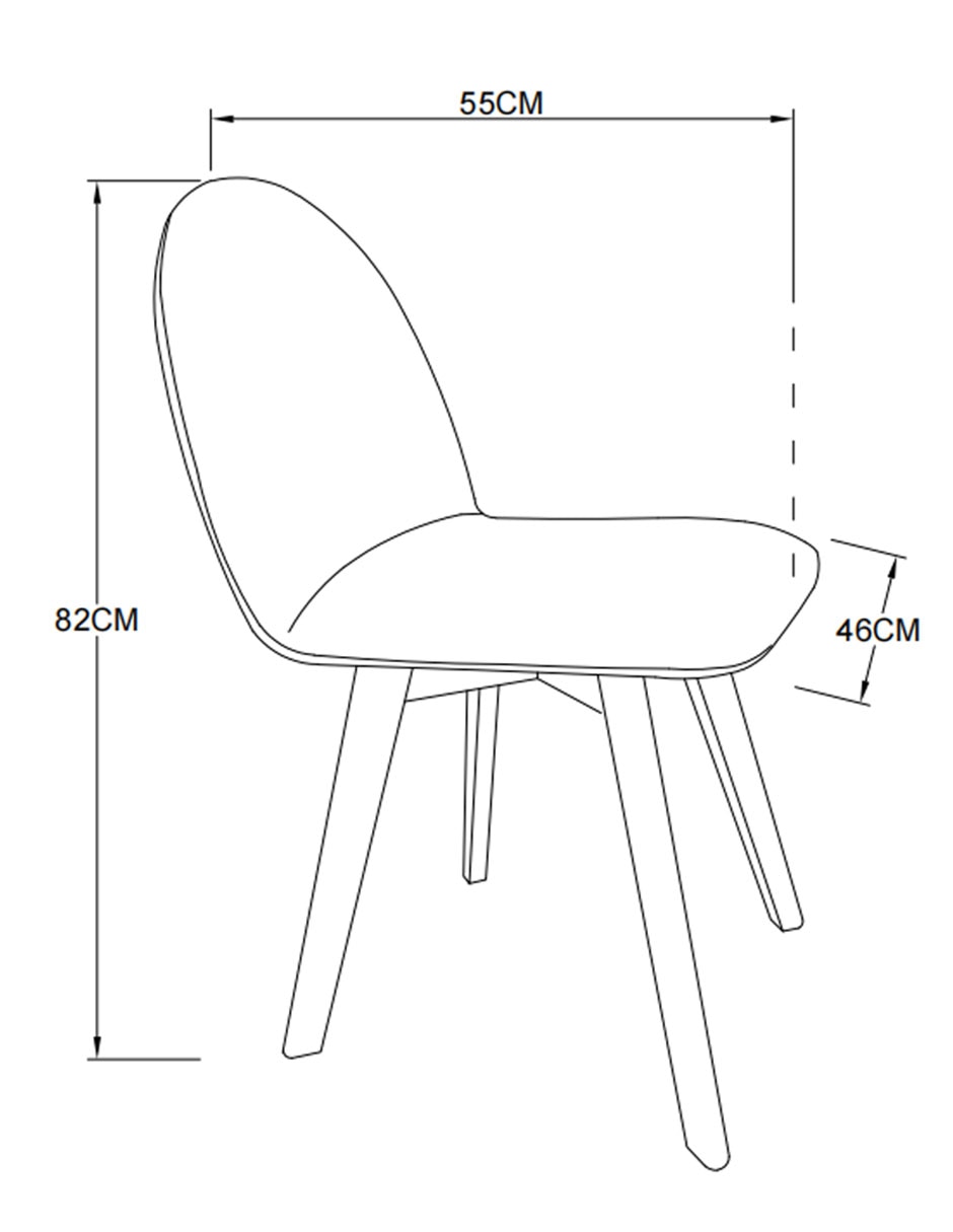 Silla Vincent de tela 8