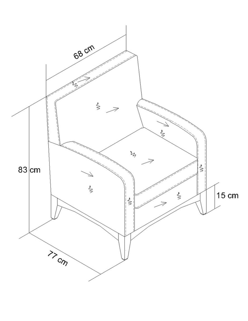 Sillón Dalai de piel 10