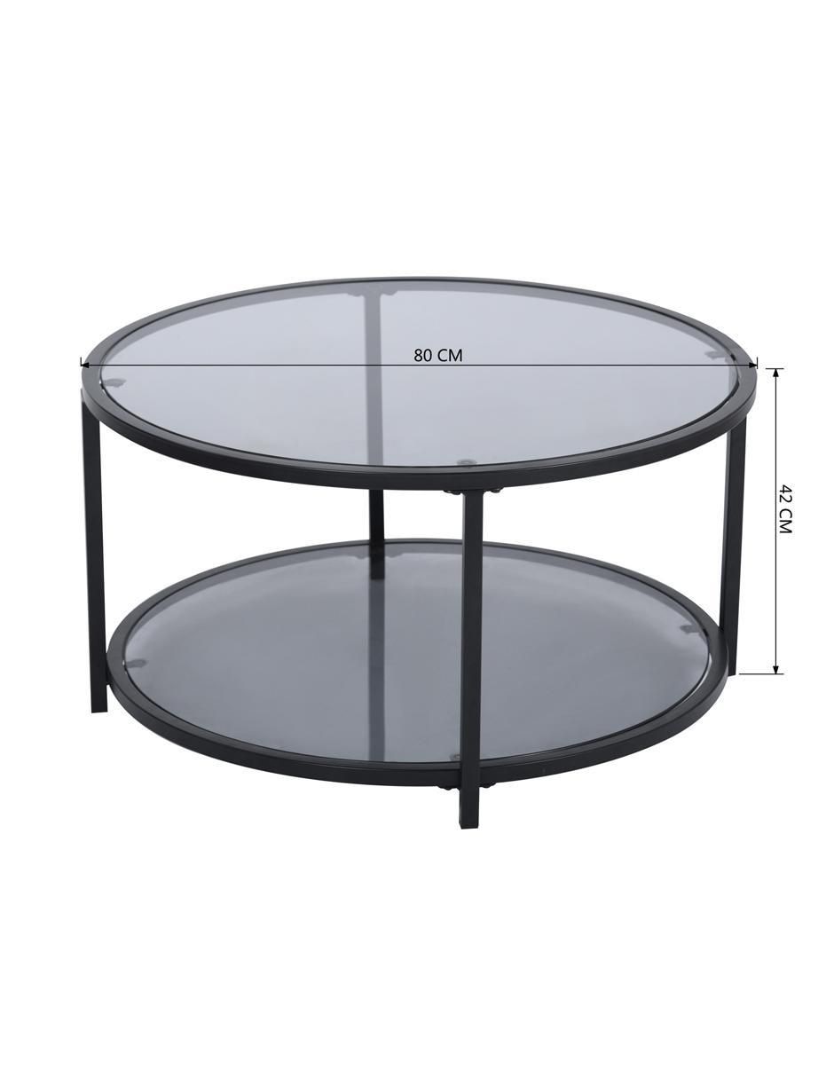 Mesa de centro armable de vidrio 8