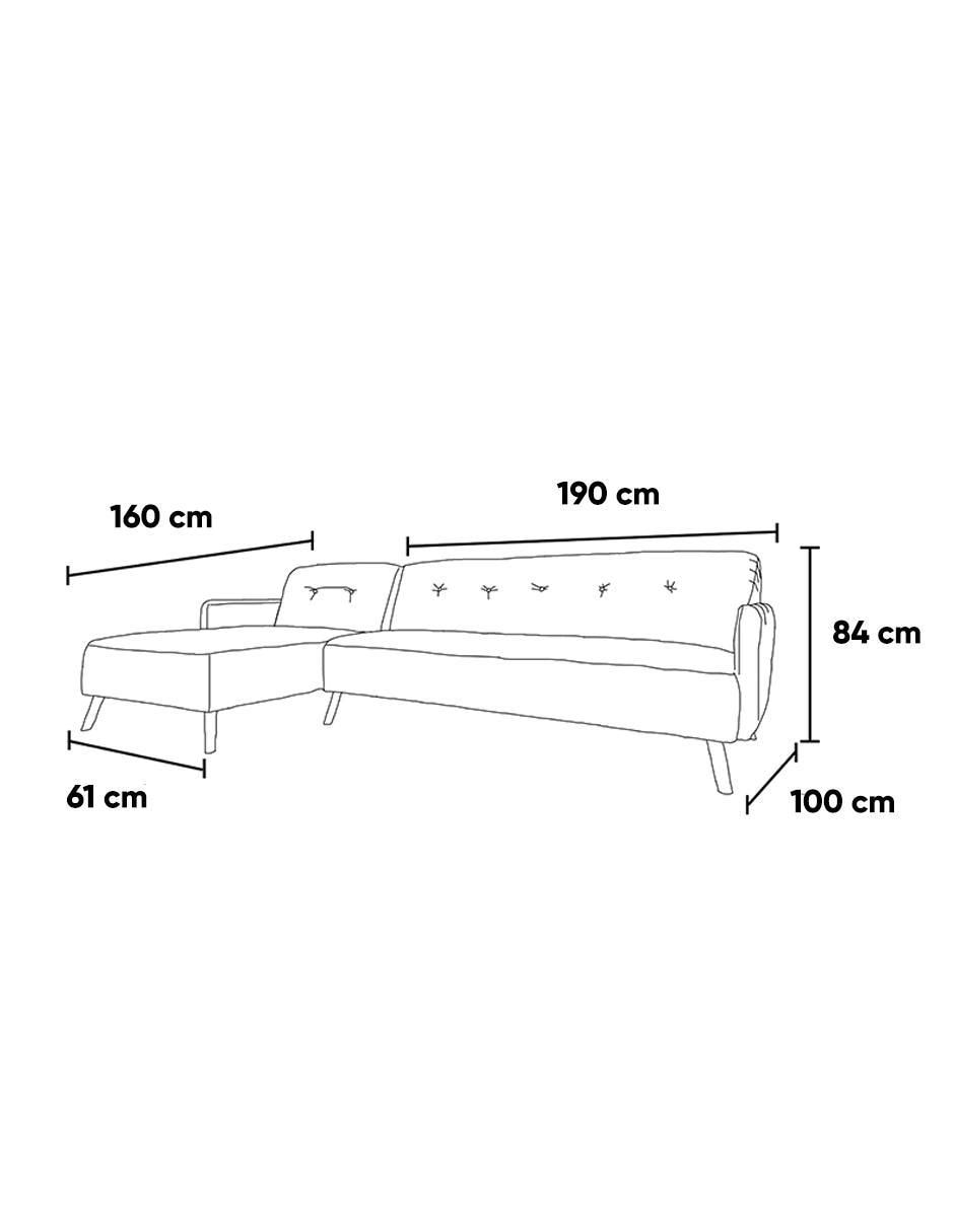 Chaise lounge Ariel de tela 13